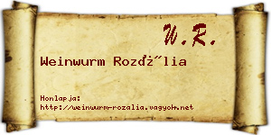 Weinwurm Rozália névjegykártya
