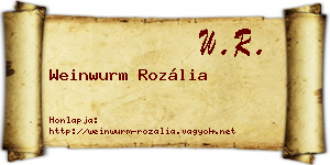 Weinwurm Rozália névjegykártya