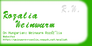 rozalia weinwurm business card
